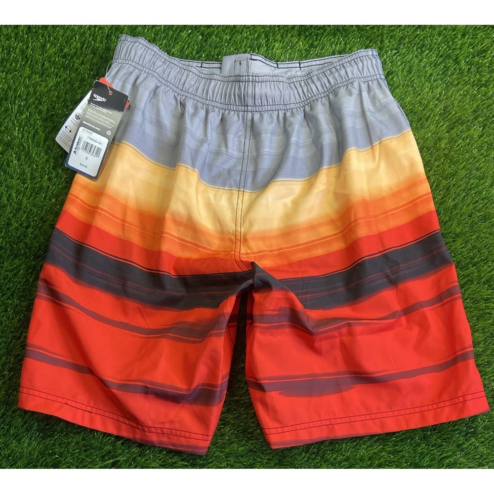 Speedo shorts Comfort Stretch UPF 50+ Swim Trunks Men's Sz S Stripes NWT - Picture 2 of 12